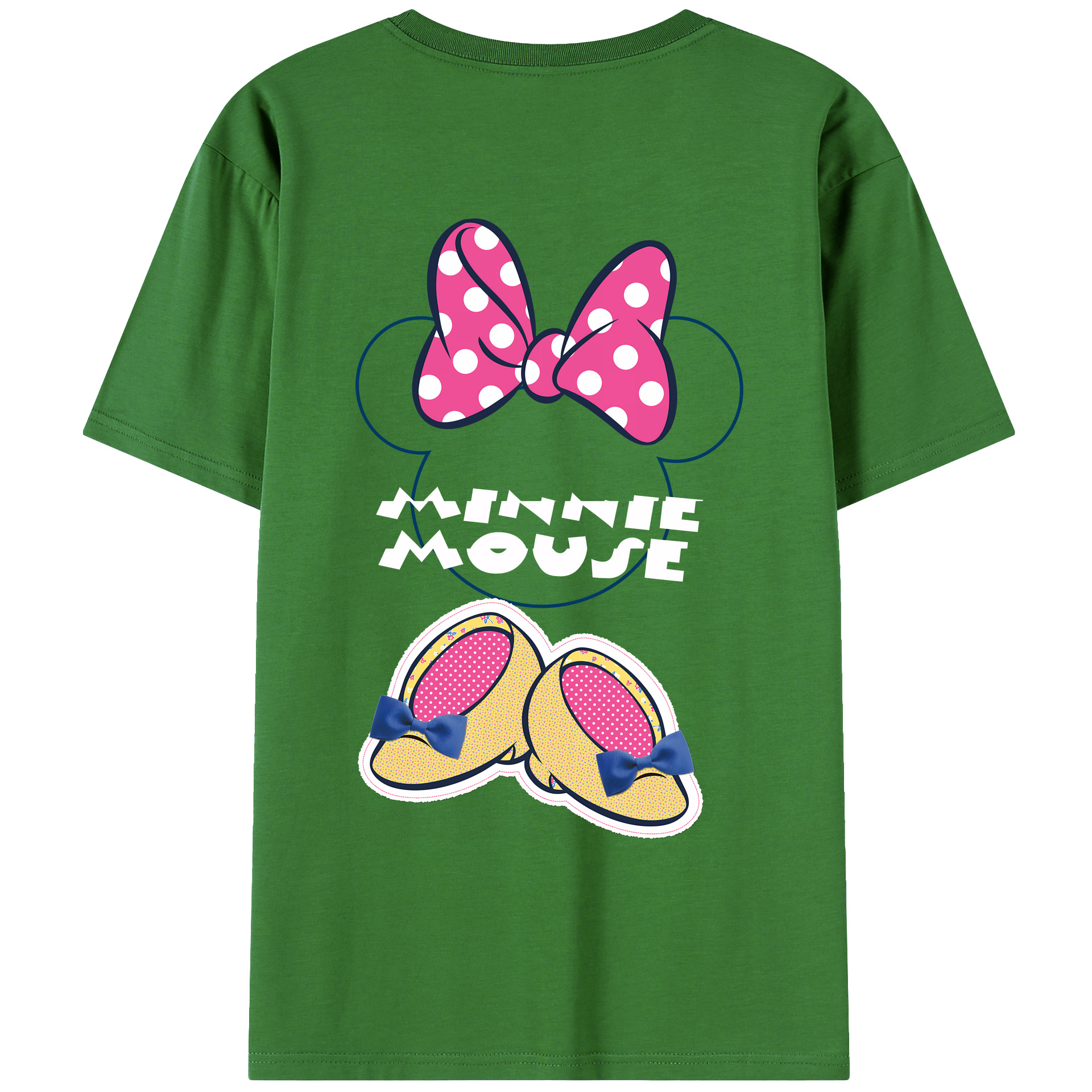 （画像用） ミッキーマウス Mickey Mouse レディース半袖Tシャツ(バックプリント)